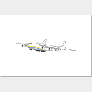 Antonov 225 Mryia Ukraine Jumbo Jet Cargo Airplane Posters and Art